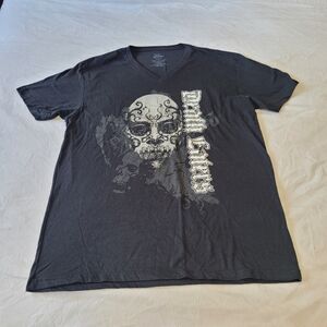 Harry Potter Black Death Eaters Vneck Tshirt size Large Universal Studios